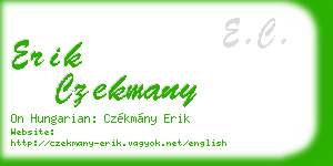 erik czekmany business card