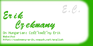 erik czekmany business card